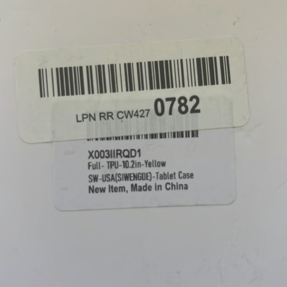 Yellow Full Size Plastic Tablet Case NWT (10.2 “) - Picture 4 of 4